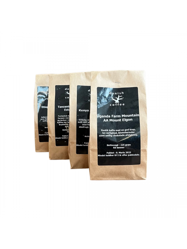 Afrikapakke 4 x 225 gram - rå bønner