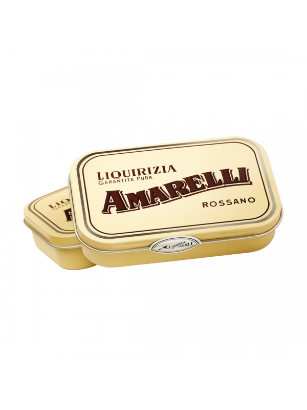 Amarelli Spezzata - Ren lakrids - 40g. - Gul Dåse