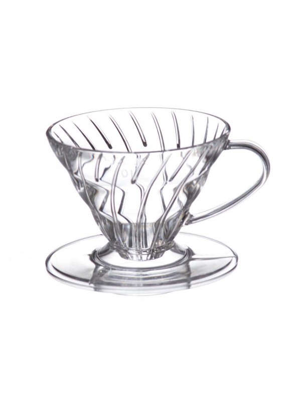 Hario V60 02, 1-4 kop, klar plast